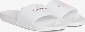 Calvin Klein Jeans Чехли в бяло: отпред