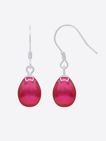 Boucles d'oreilles 'Odeon' Ateliers Saint Germain en rouge