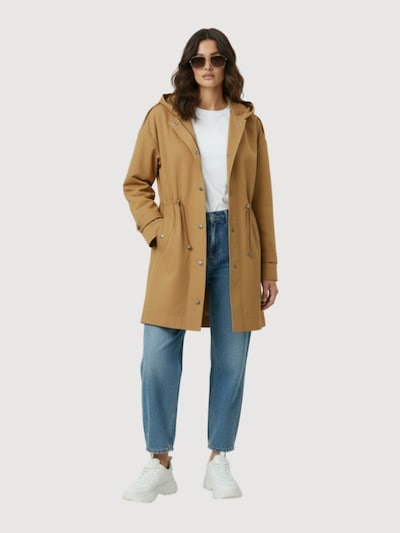 WEARABLE STORIES Tussenparka 'Victorinne' in de kleur Camel, Productweergave