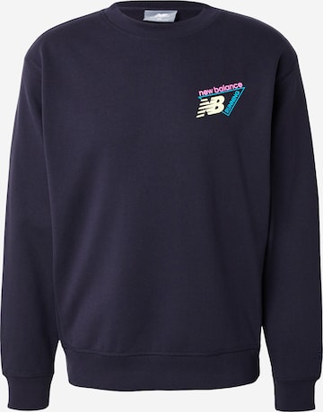Felpa di new balance in blu: frontale