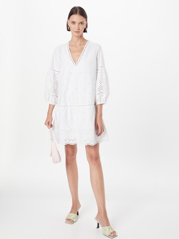 Club Monaco Jurk 'EYELET' in Wit