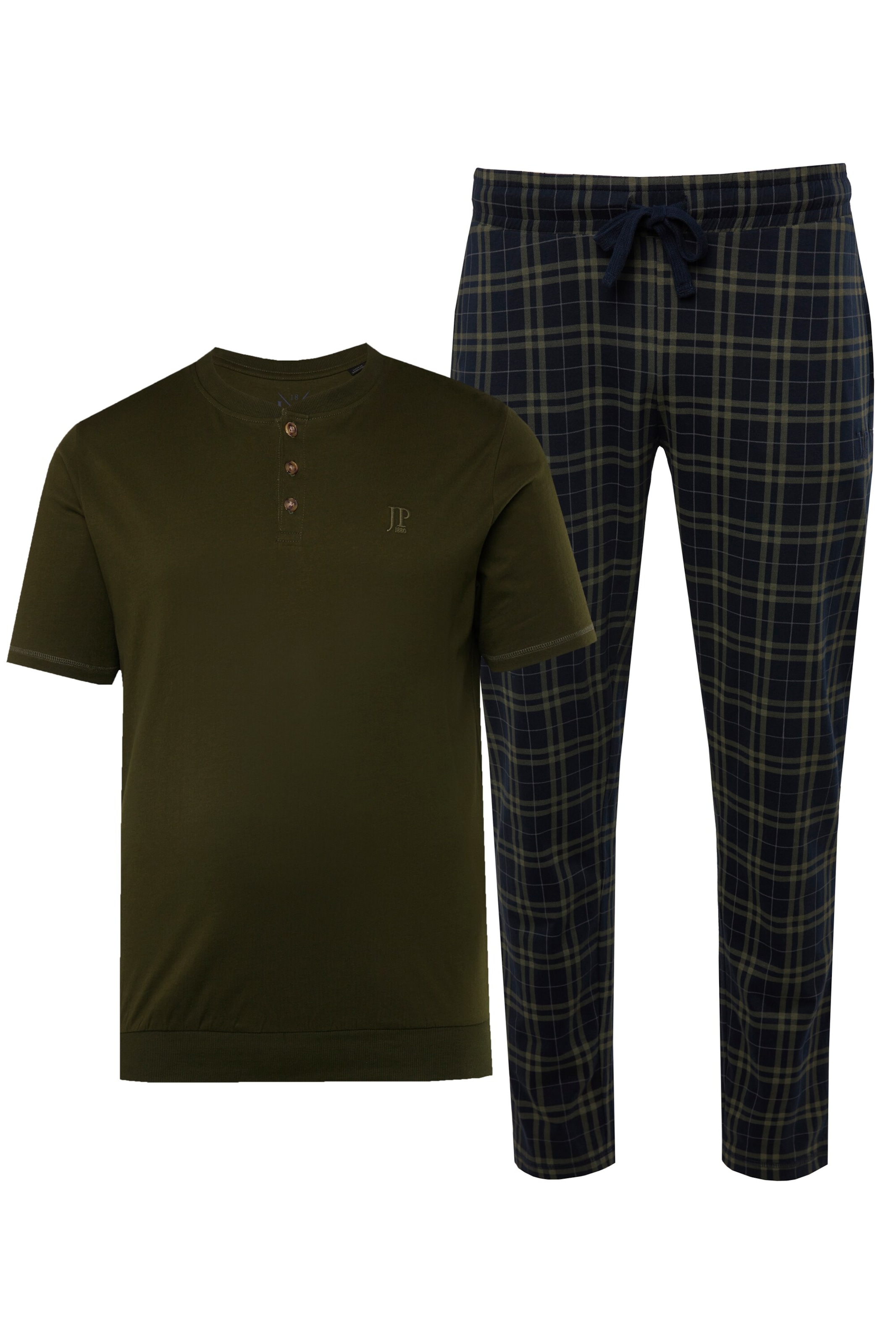 JP1880 Pyjama lang in Groen: voorkant