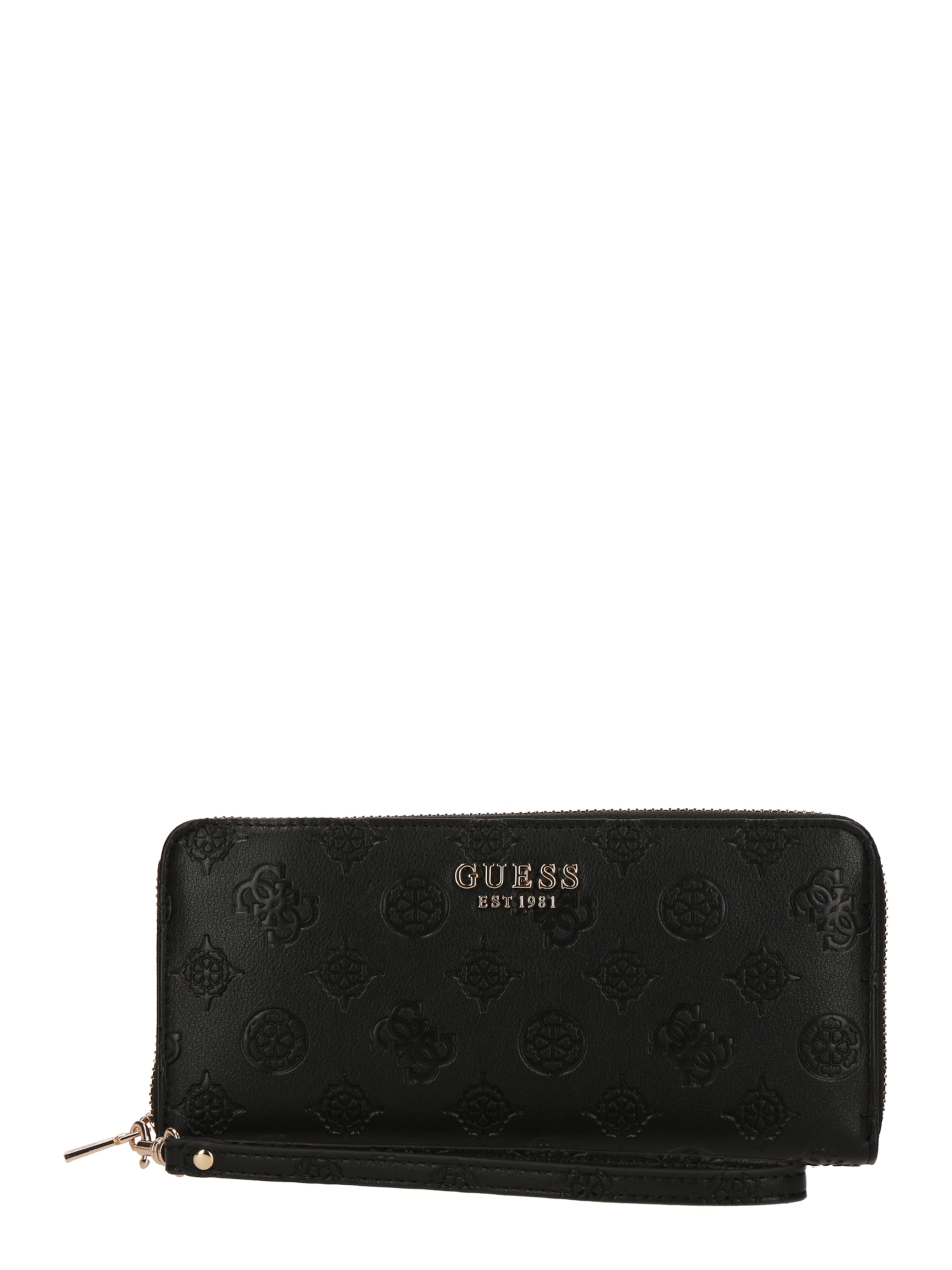 GUESS Wallet 'PHOEBE SLG LARGE ZIP AROUND' in Black: front