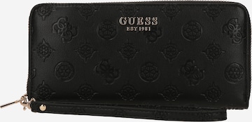 GUESS Portemonnaie 'PHOEBE SLG LARGE ZIP AROUND' in Schwarz: Vorderseite