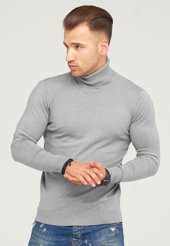 behype Pullover 'TIBERIUS' in Grau: predná strana