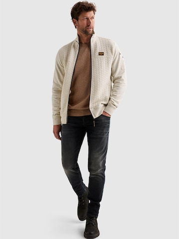 PME Legend Sweatshirt 'PME LEGEND - Sweat jacket with textures and flight pocket' i vit