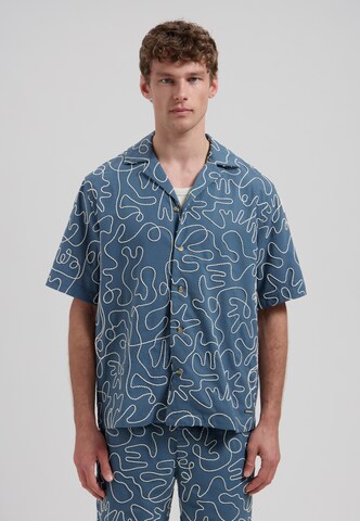 Dstrezzed Comfort fit Overhemd 'Leo' in Blauw: voorkant