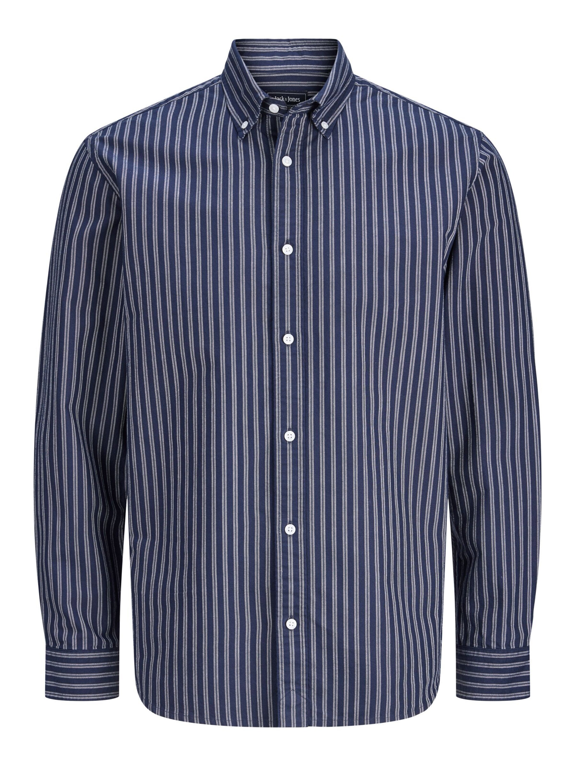 JACK & JONES Chemise en L en bleu marine / vert foncé / blanc naturel, Vue avec produit