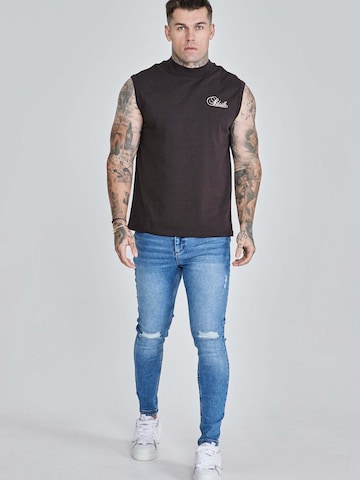 SikSilk Shirt 'Sleeveless' in Black