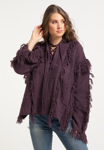 Pull-over IZIA en violet : devant