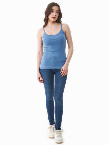Organication Top in Blau