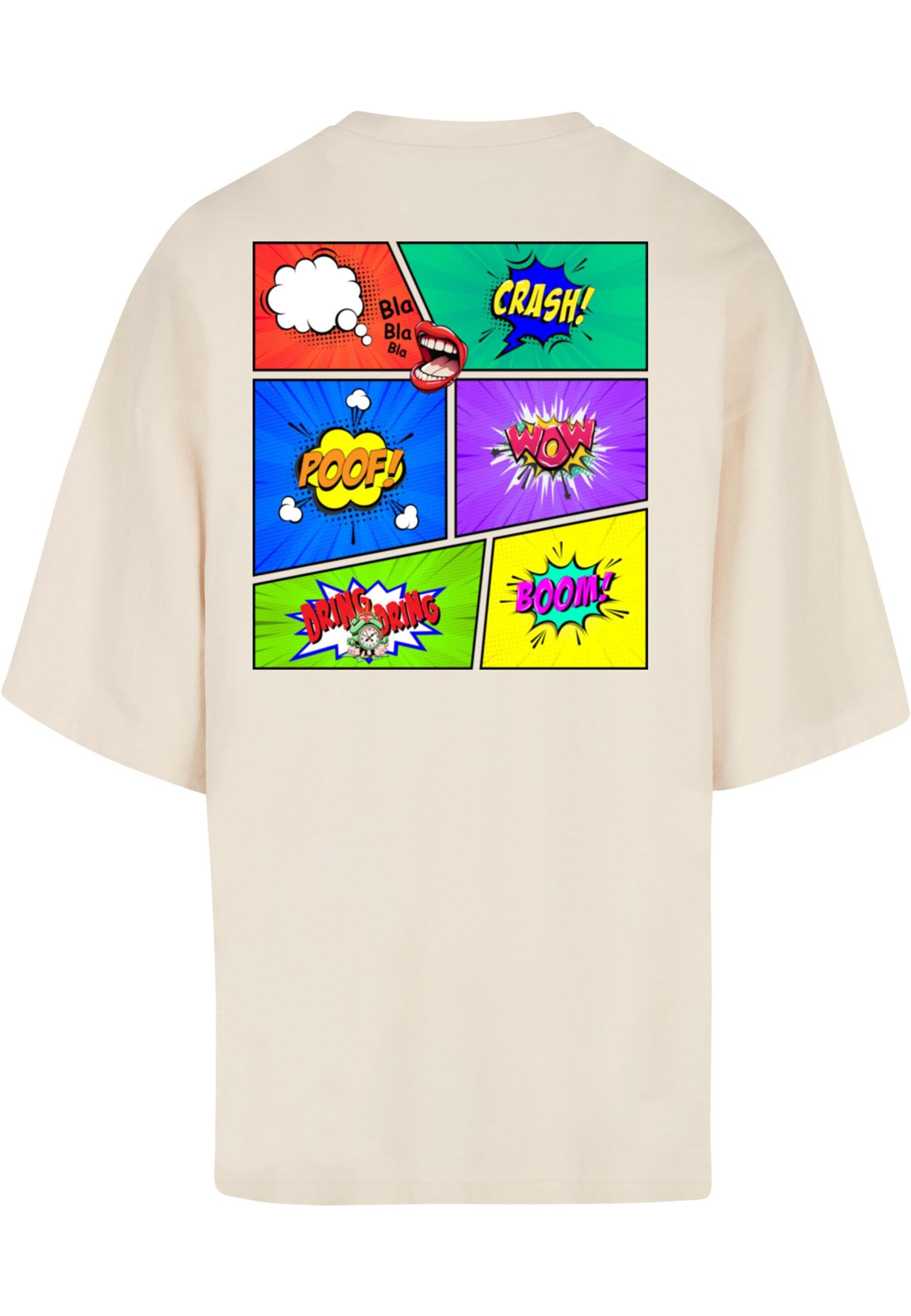 T-Shirt 'Book Comic' Merchcode en blanc