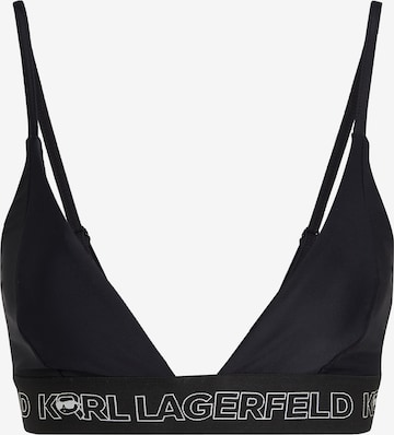 Karl Lagerfeld Trikotni nedrčki Bikini zgornji del | črna barva: sprednja stran