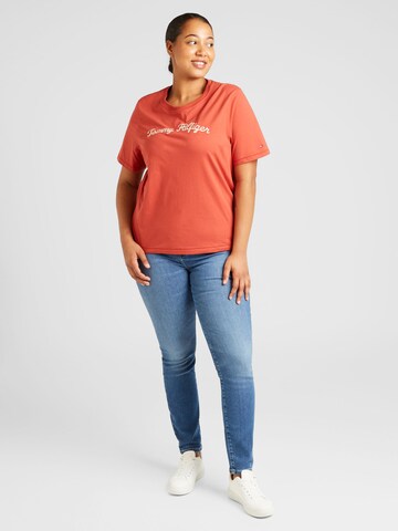 Tommy Hilfiger Curve T-Shirt in Rot