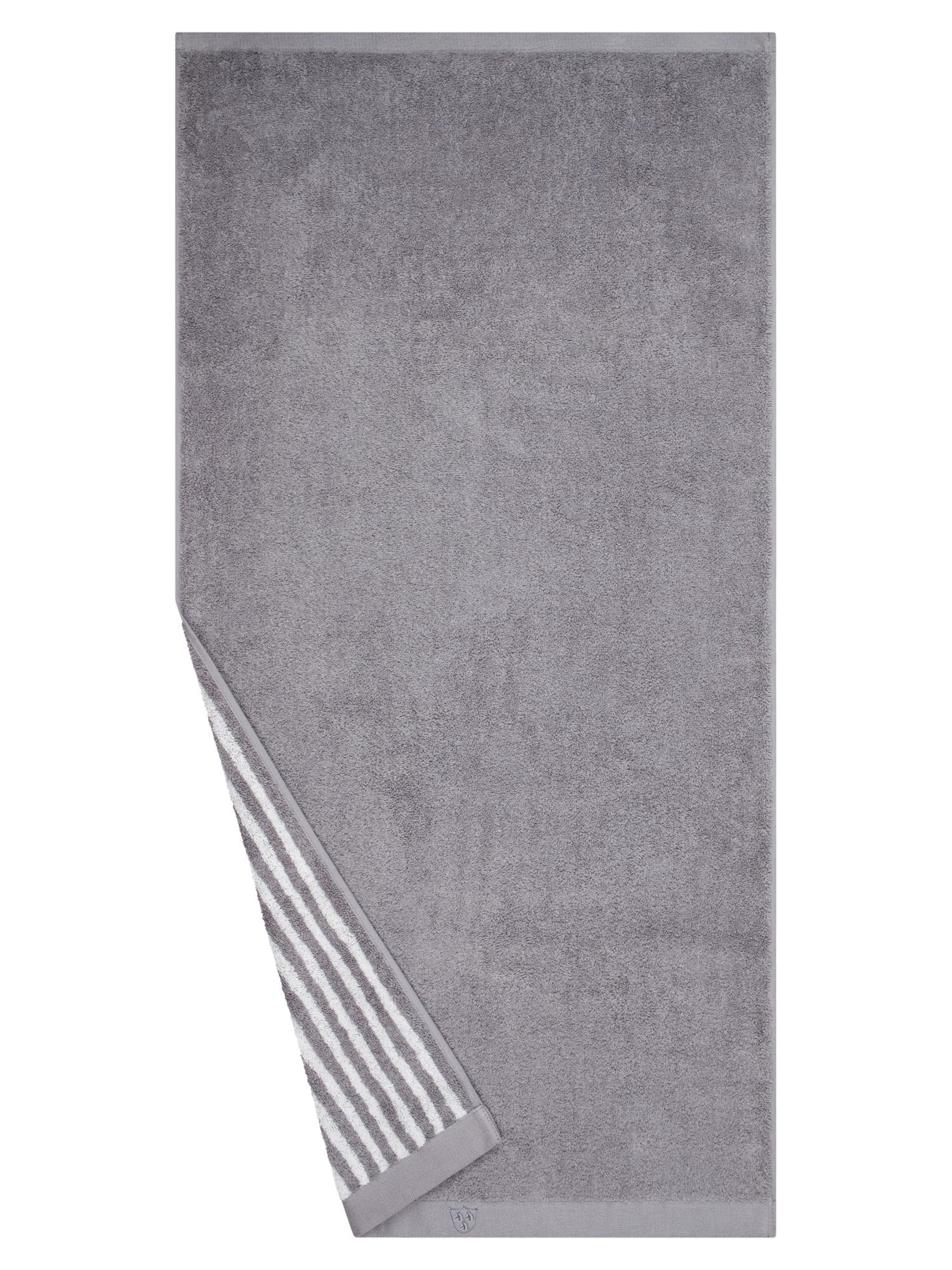 ROSS Handtuch 'Doubleface Stripes'‌‌‌‌‌‌ in Grau
