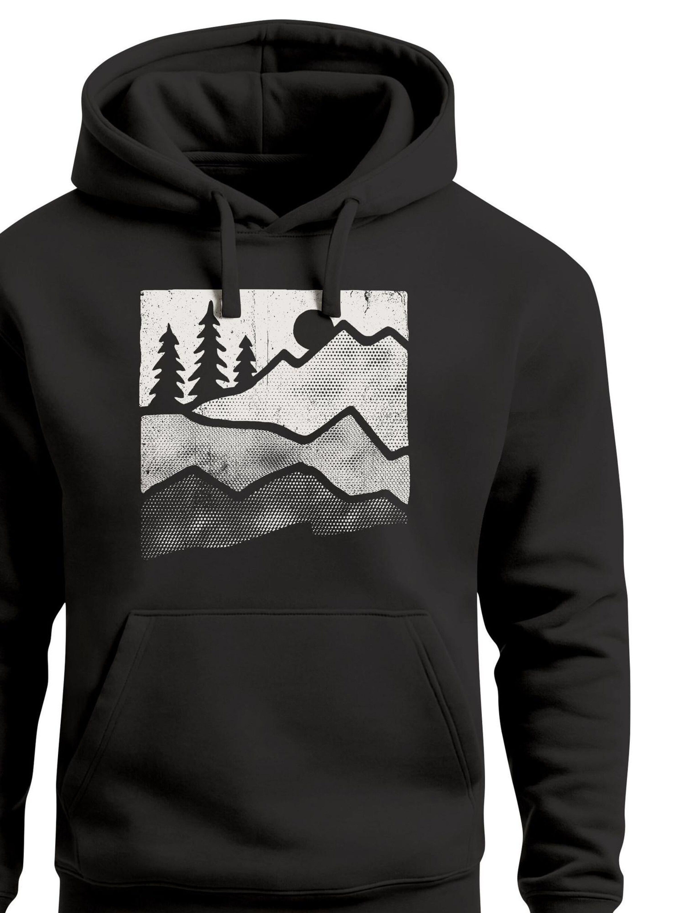 Neverless Sweatshirt 'Mountains' in Black
