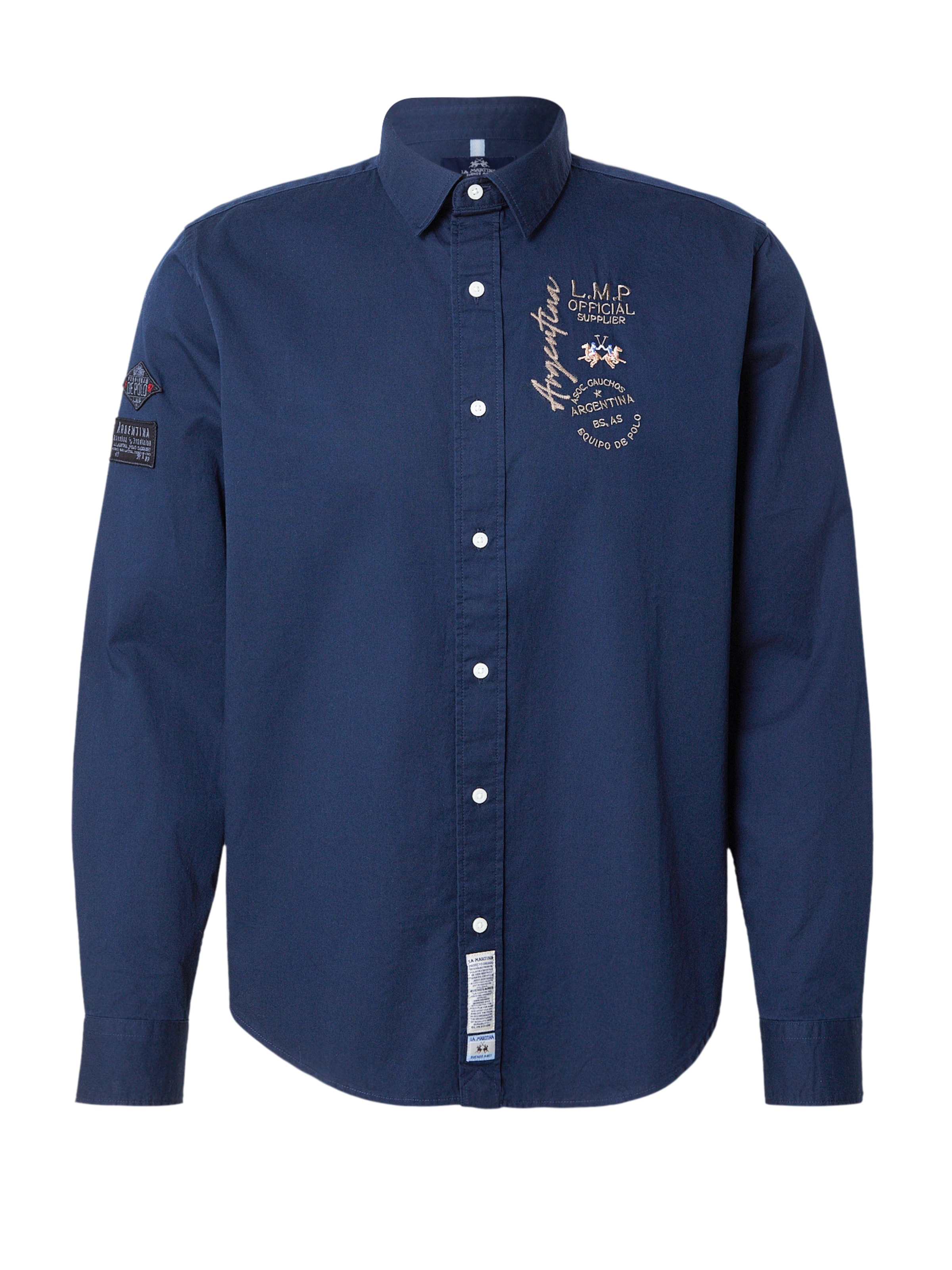 La Martina - Ajuste regular Camisa en azul: frente