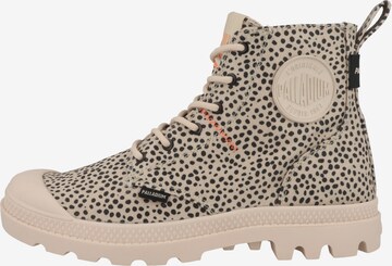 Palladium Schnürstiefelette 'Pampa Hi Safari' in Beige