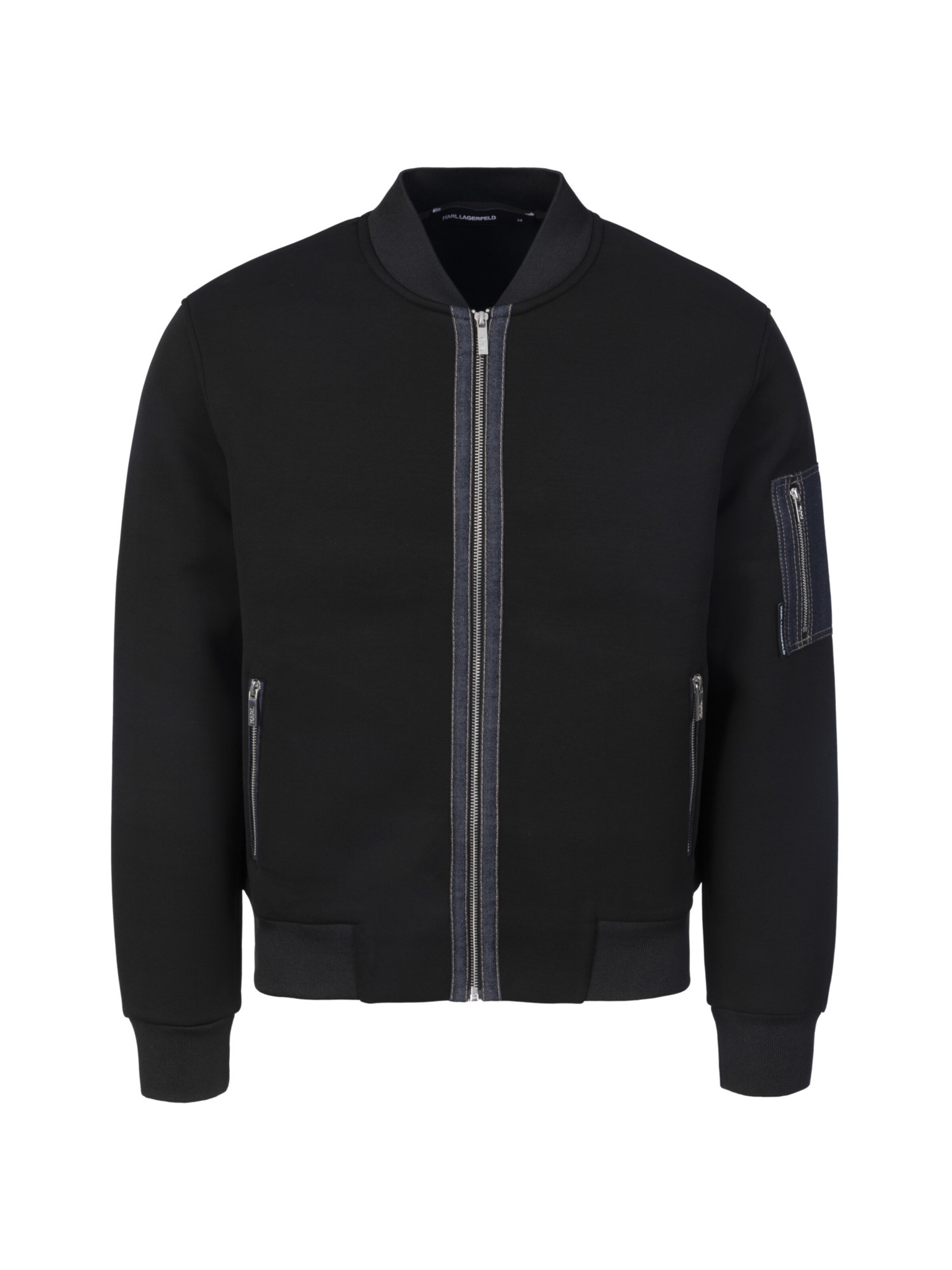 Karl Lagerfeld Sweatjacke '705017' in Schwarz: Vorderseite