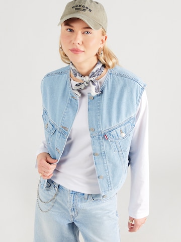 LEVI'S ® Kamizelka 'Collarless Shrunken '90s Trucker Vest' w kolorze niebieski: przód