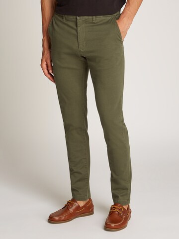 TOMMY HILFIGER Slimfit Chino '1985 BLEECKER' in Groen: voorkant