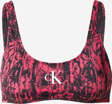 Hauts de bikini Calvin Klein Swimwear en rose : devant