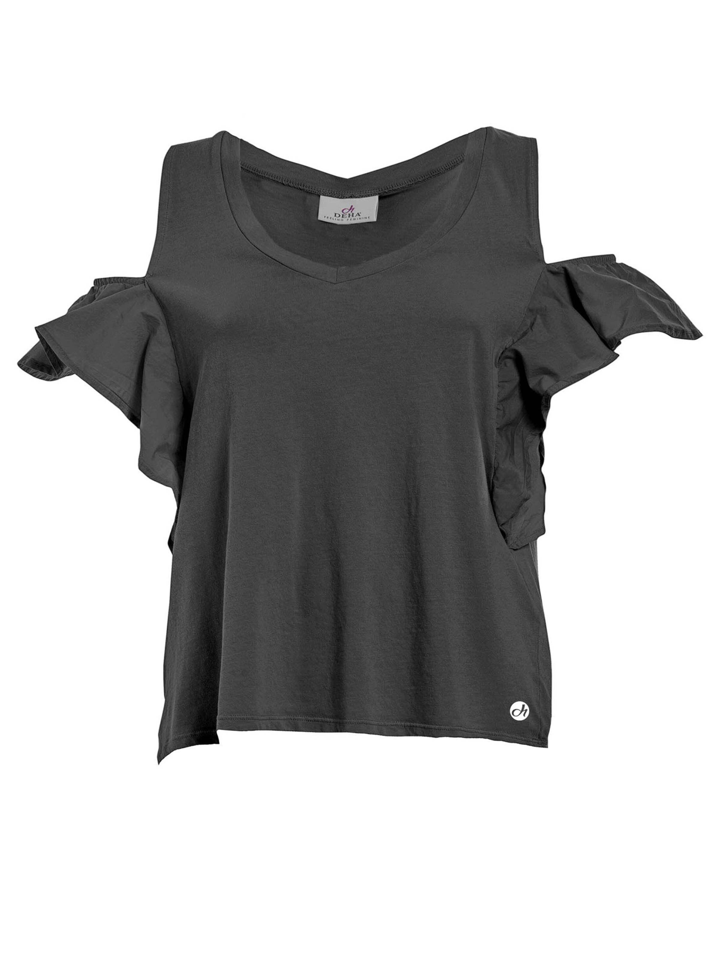 DEHA Shirt in Zwart: voorkant