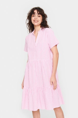 SAINT TROPEZ Jurk 'Elmiko' in Roze: voorkant