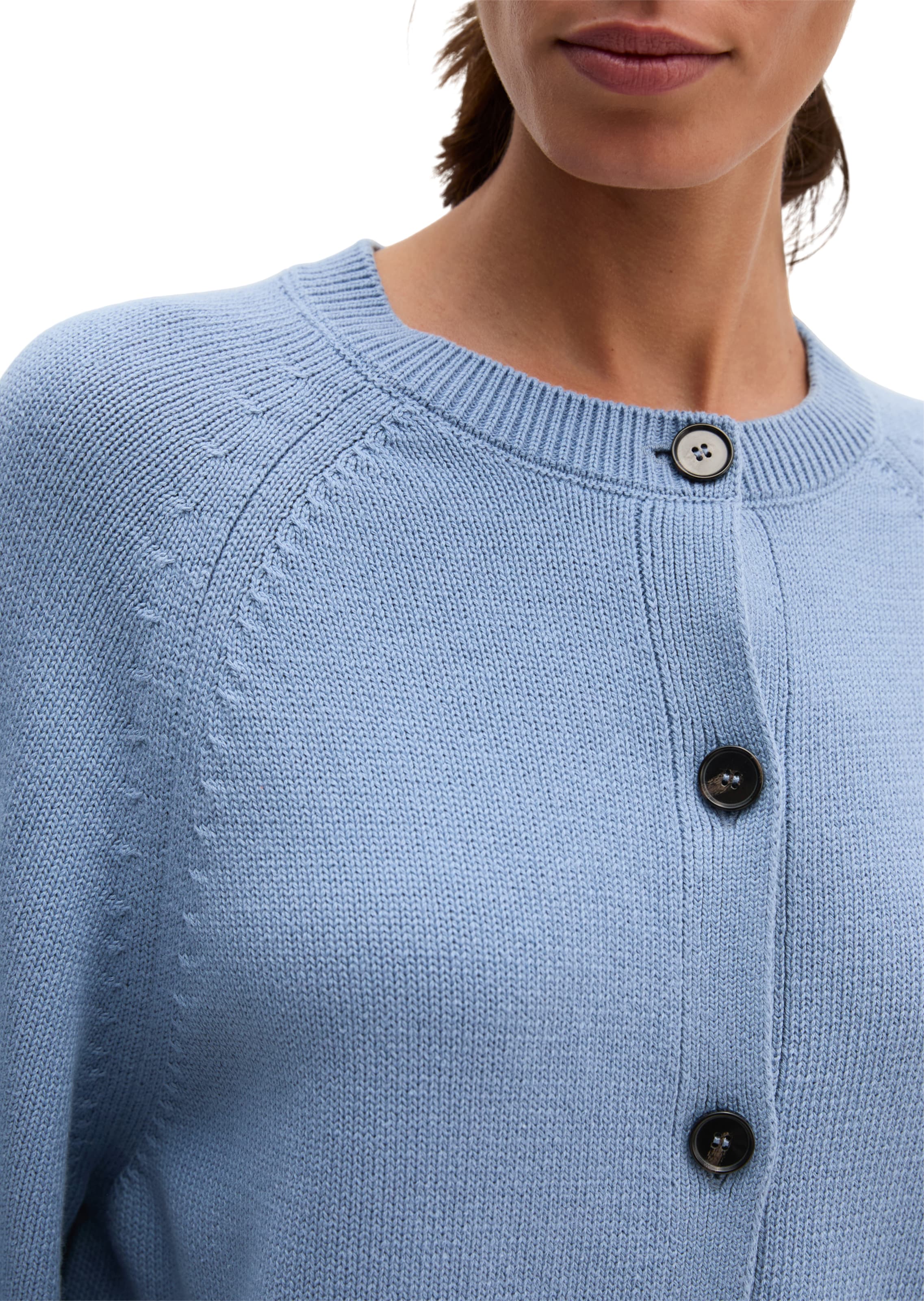 Marc O'Polo Strickjacke in Blau: Vorderseite