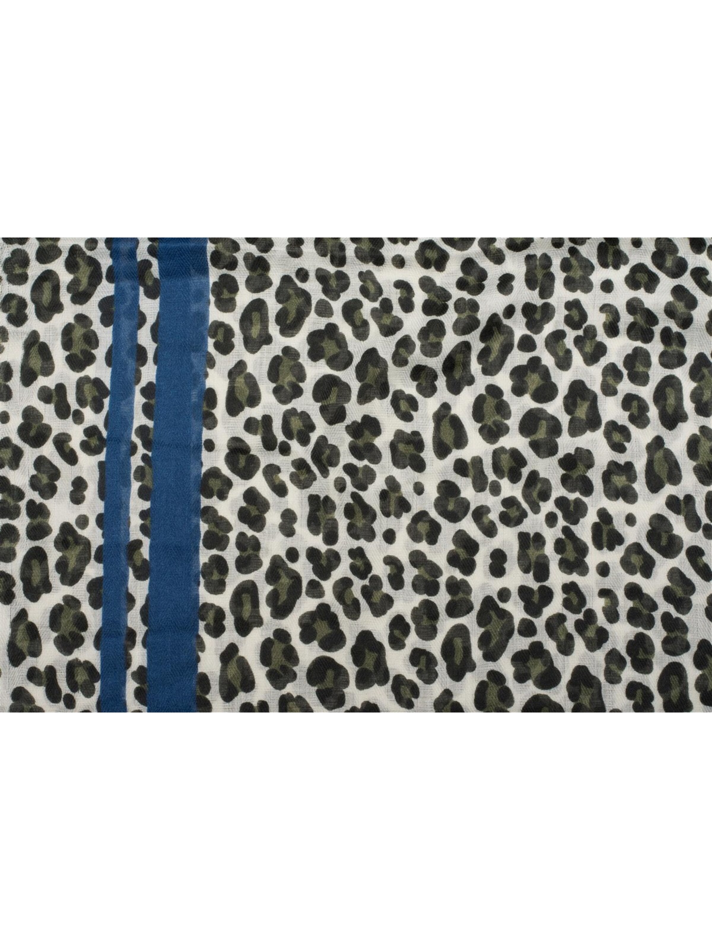 styleBREAKER Schal 'Weicher Schal mit Leoparden Print und Streifen'‌‌‌‌‌‌‌‌‌‌ in Grün