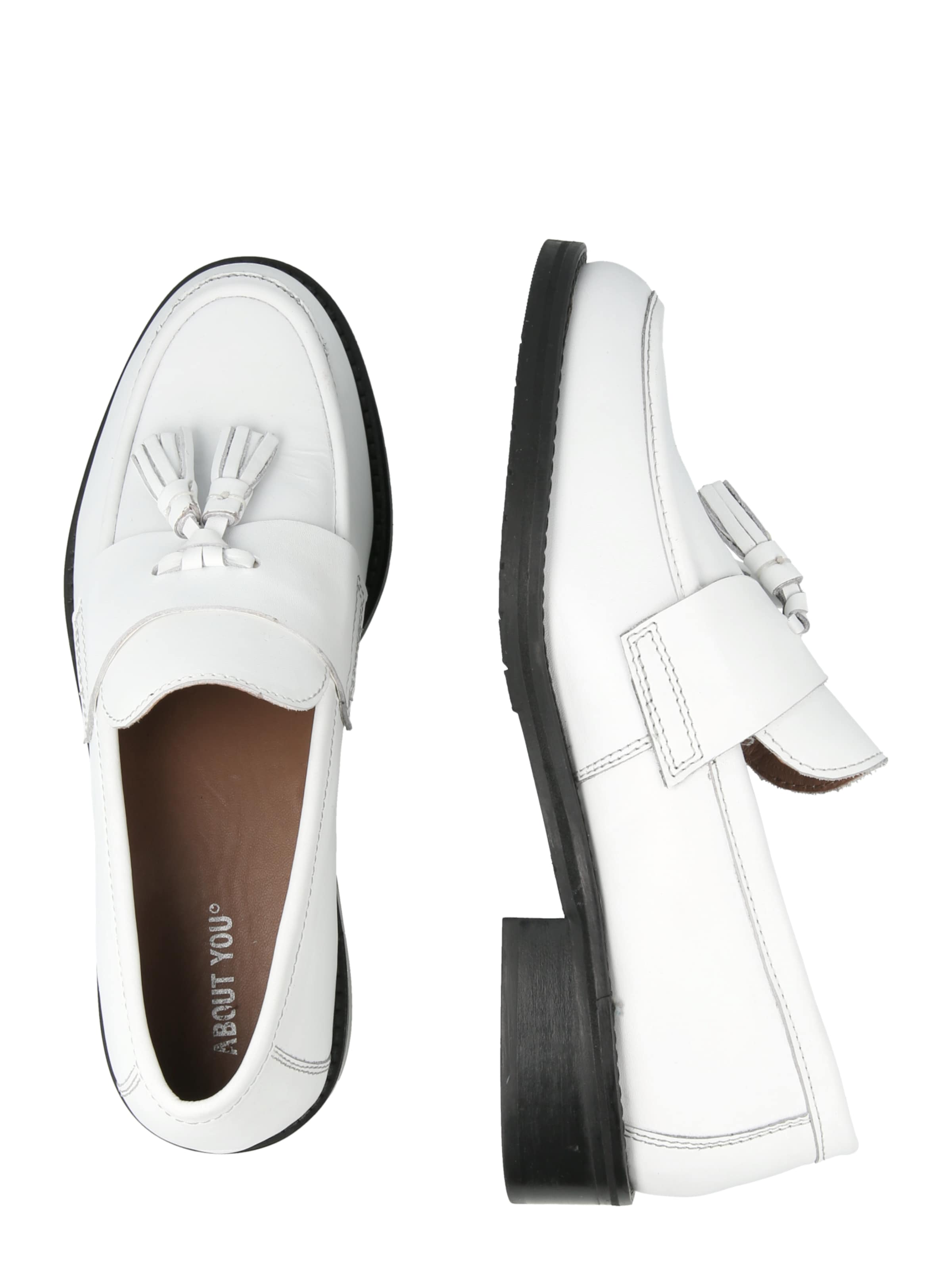 balta ABOUT YOU Loaferai 'Anastasia'