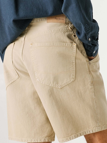 Pepe Jeans Loosefit Shorts 'Helix' in Beige