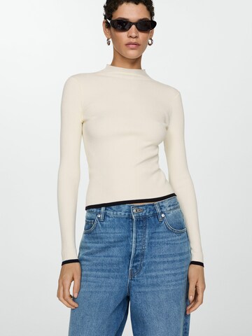 MANGO Sweater 'DEPAUL' in Beige: front