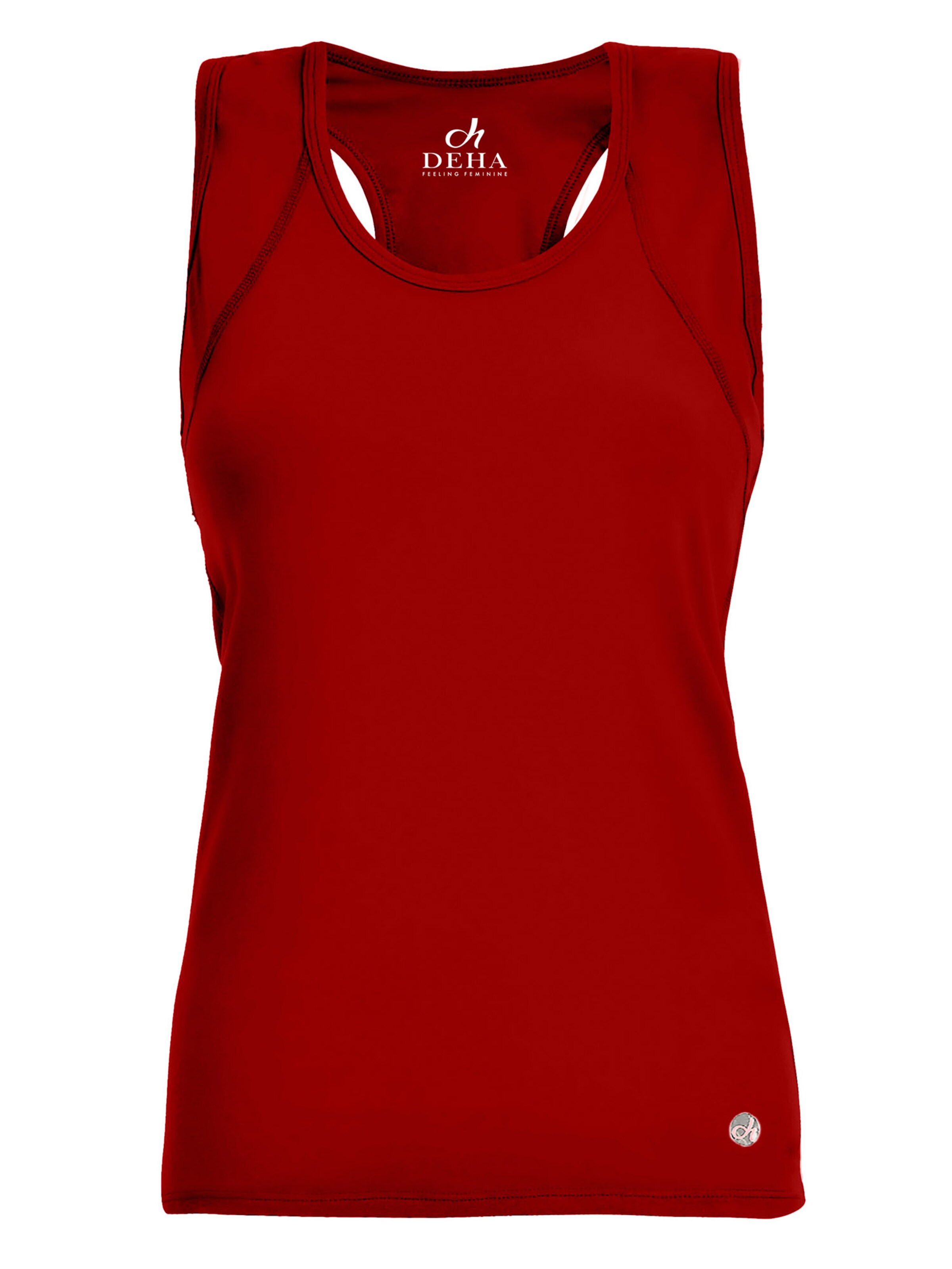 Top sportivo di DEHA in rosso: frontale