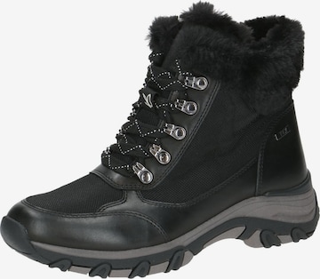 CAPRICE Schnürstiefelette in Schwarz: Vorderseite