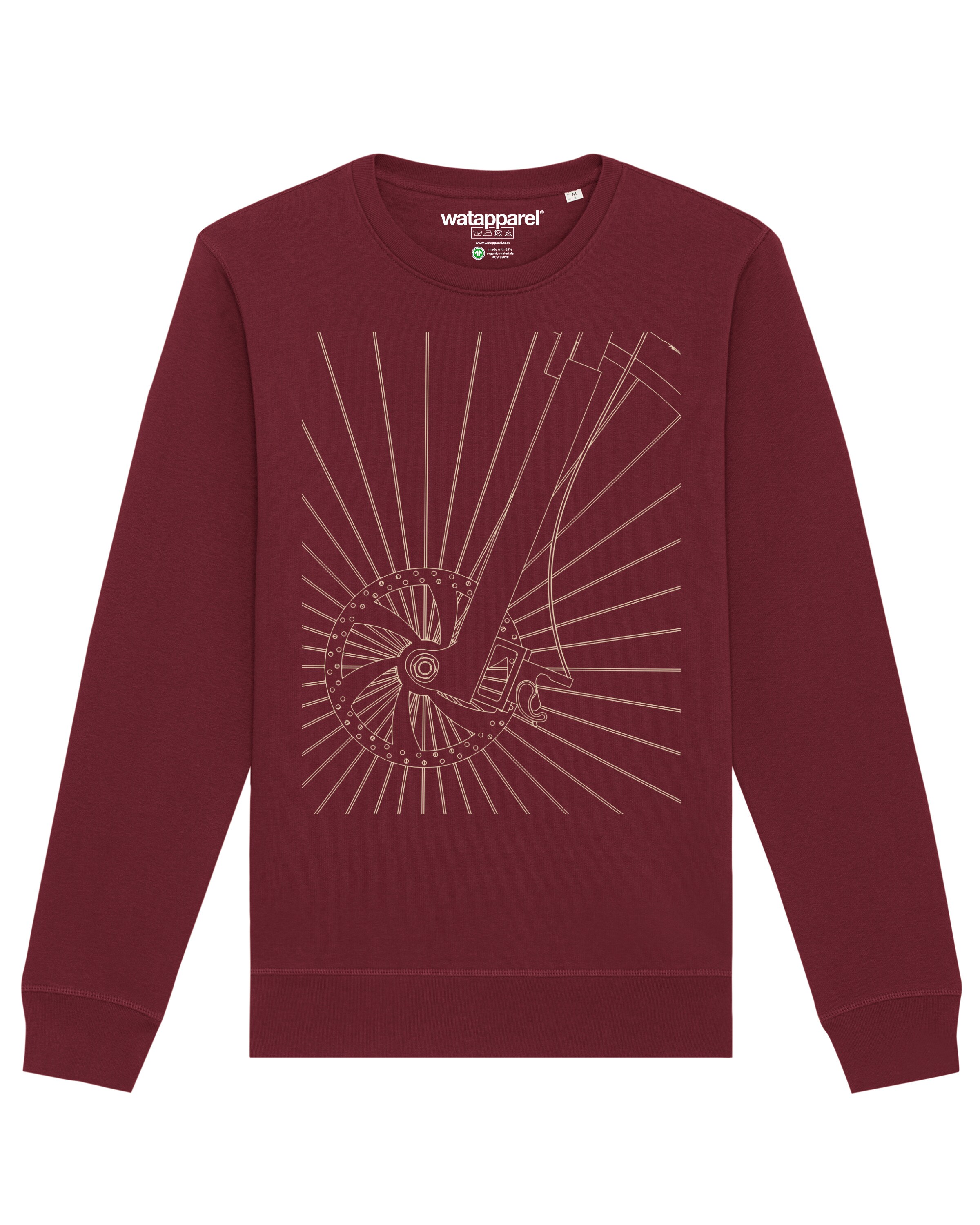 Felpa ' Fahrradspeichen ' di Watapparel in rosso: frontale