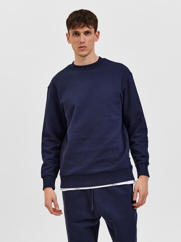 SELECTED HOMME Sweatshirt 'Hoffman' i blå: forside