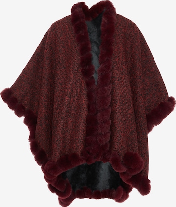 FRAULLY Cape in Rood: voorkant