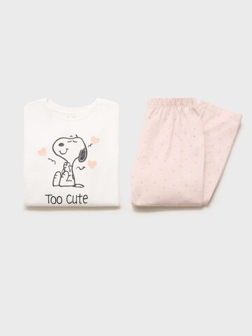 MANGO KIDS Nachtkledij 'SNOOPY' in Beige