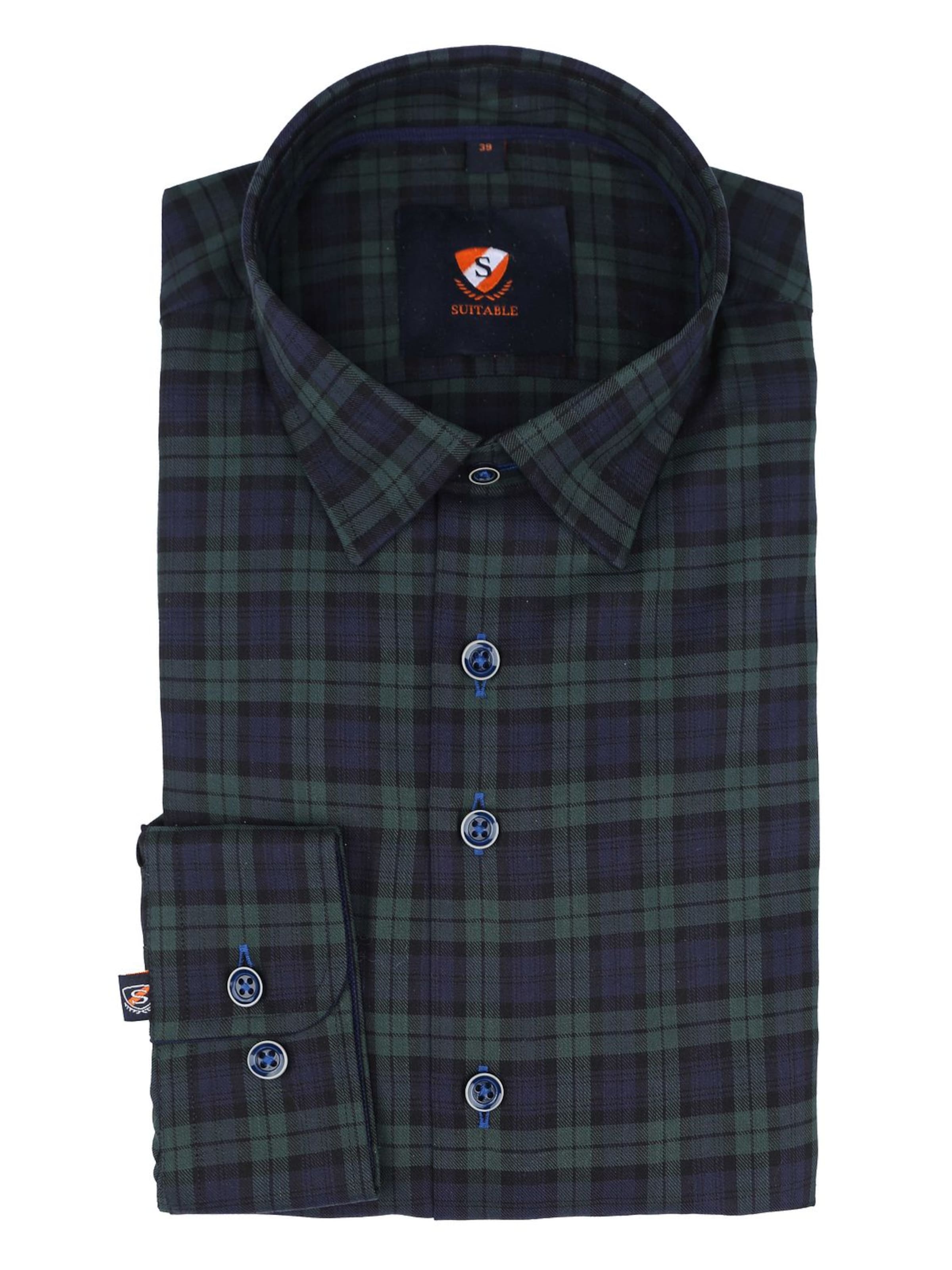 Suitable Slim fit Overhemd in Blauw: voorkant