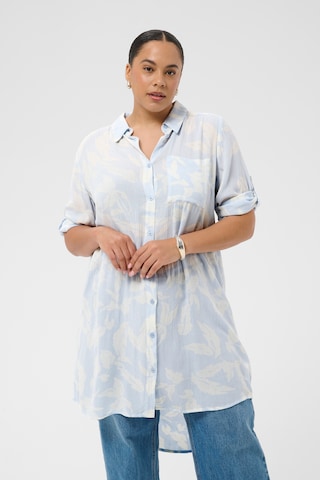 Chemisier 'KChilda Ami' KAFFE CURVE en bleu : devant