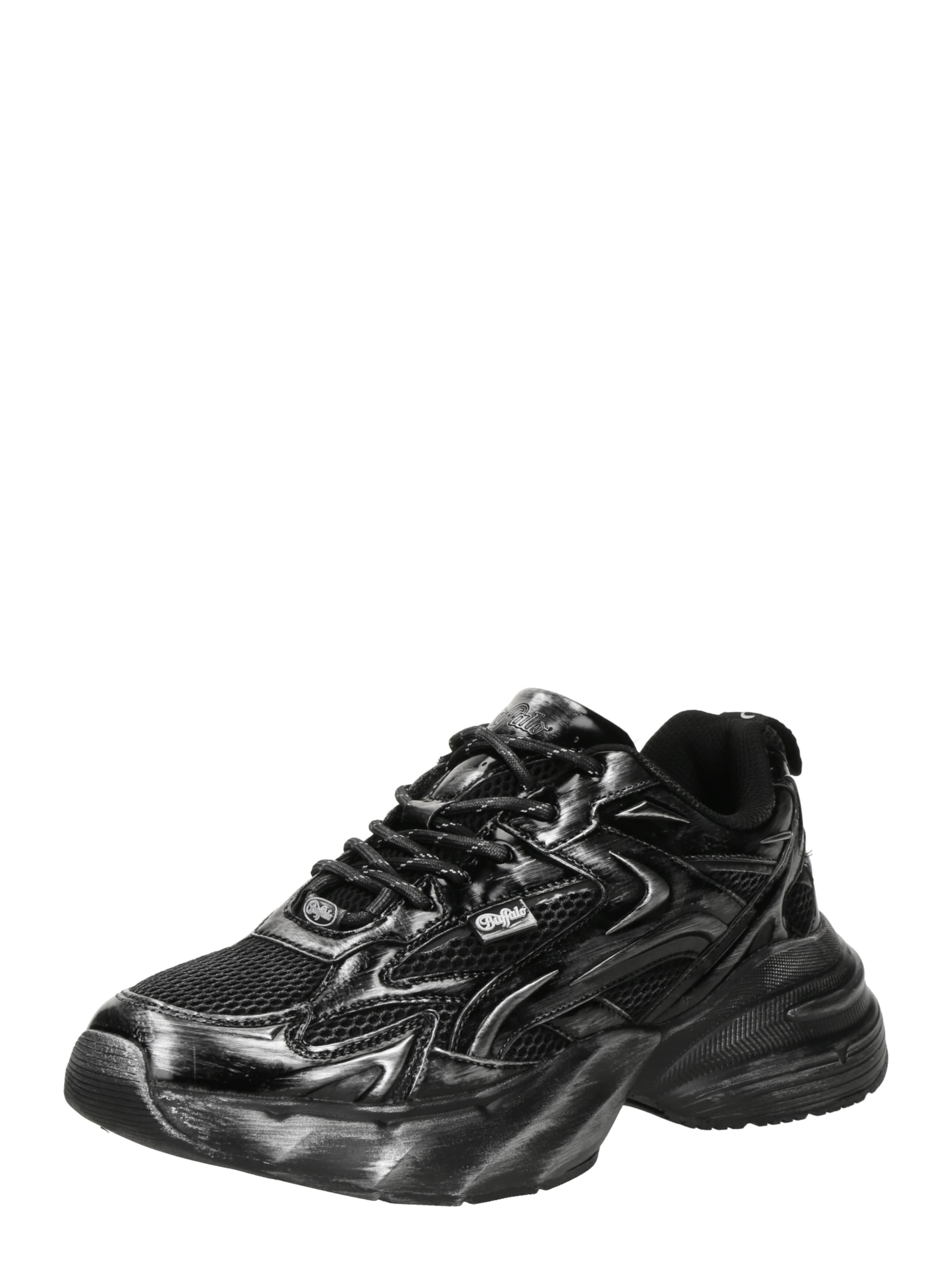 BUFFALO Σνίκερ χαμηλό 'GIANNA' σε μαύρο: μπροστά