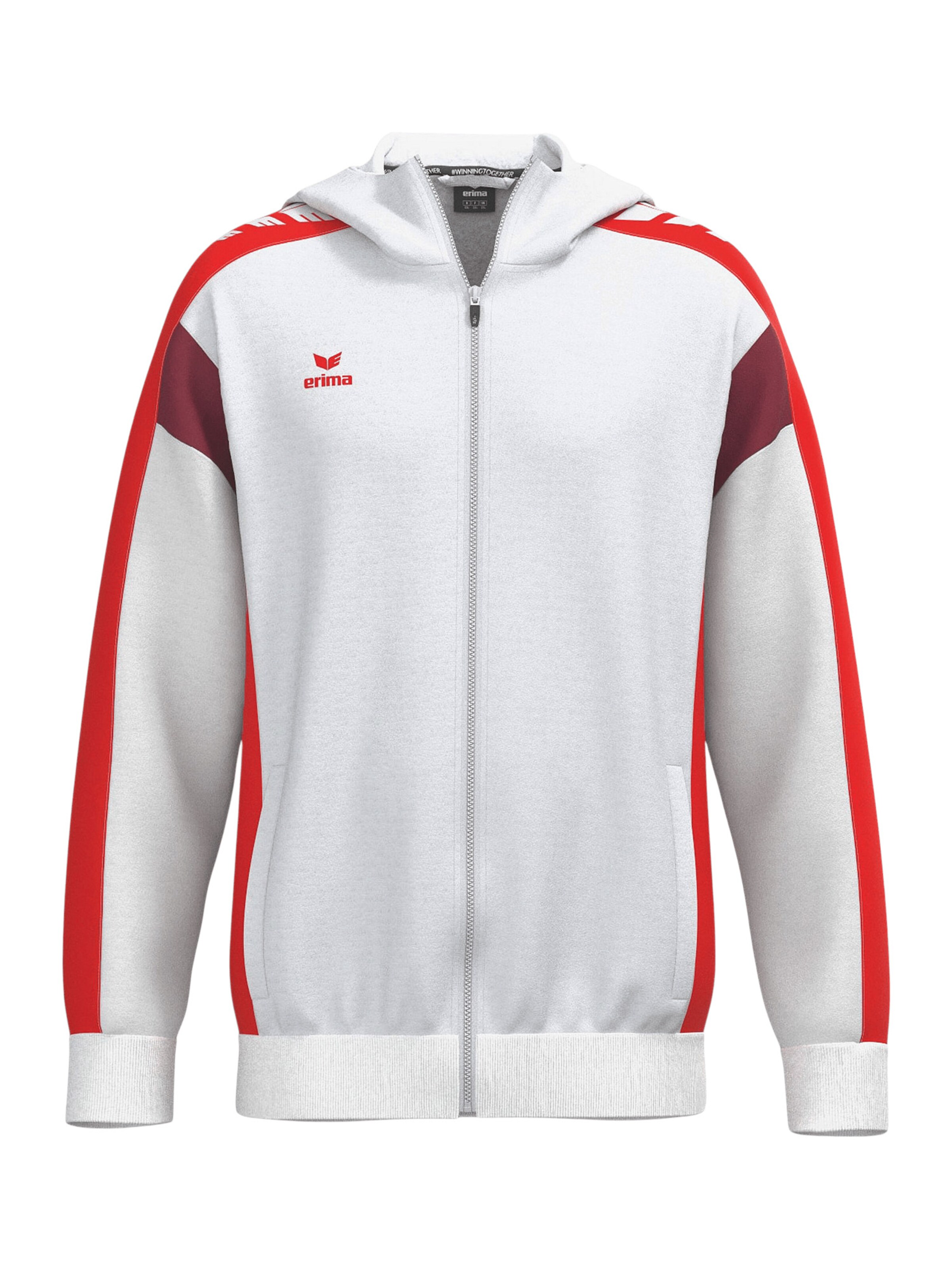 ERIMA Sportsweatvest 'Celebrate 125' in Wit: voorkant