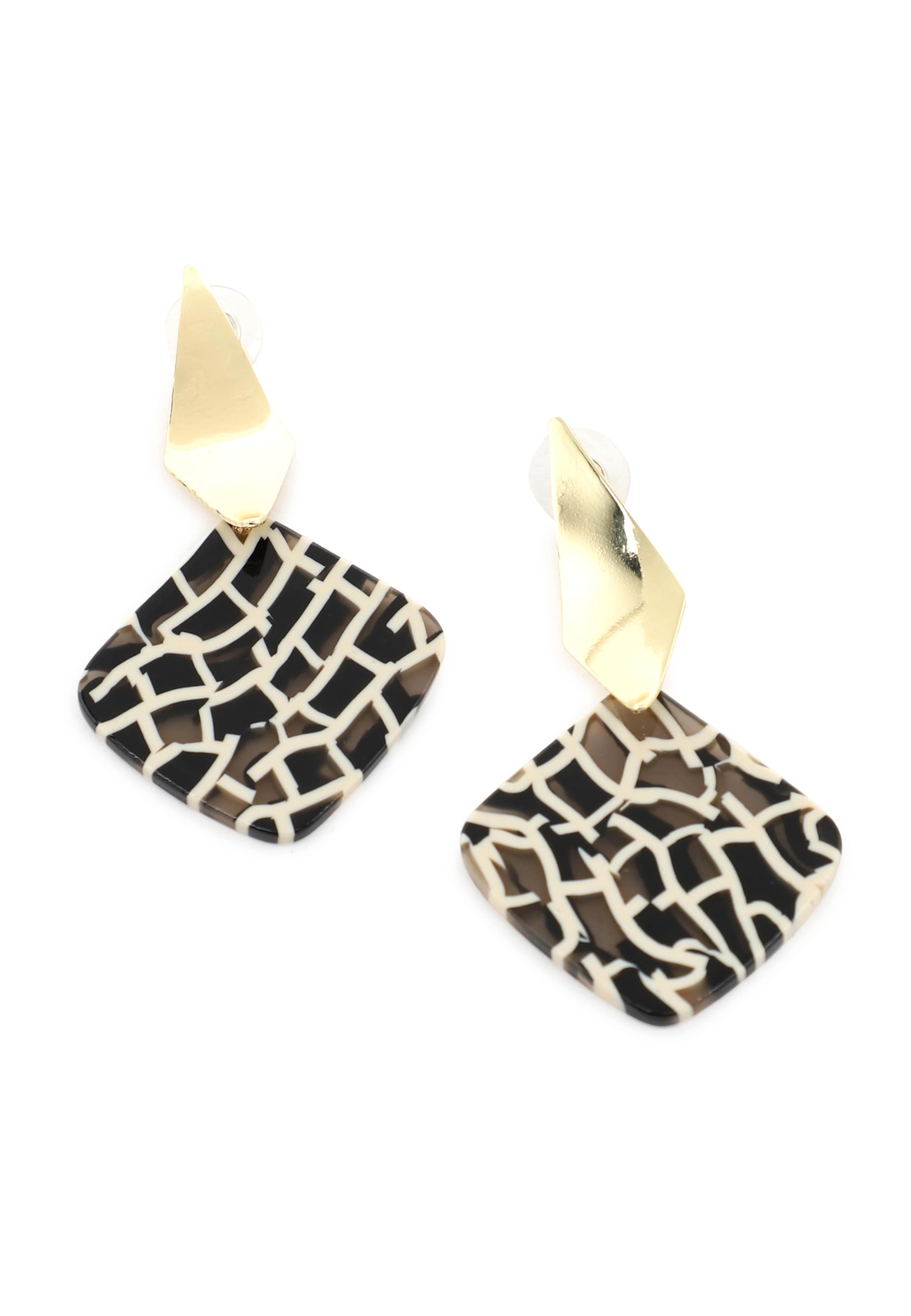 SOHI Σκουλαρίκια 'Affrikah' σε μαύρο: μπροστά