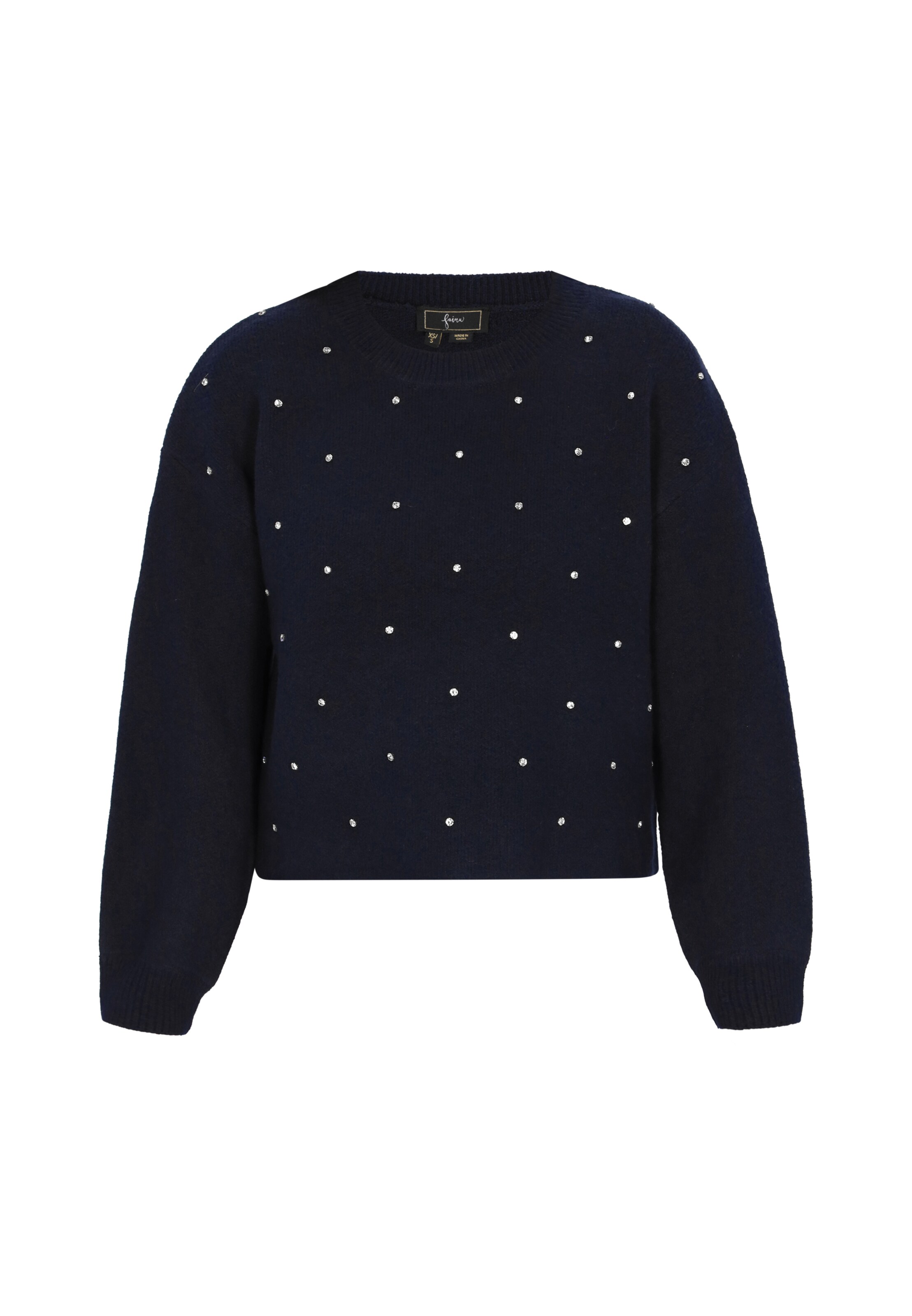 faina Svetr – modrá: přední strana