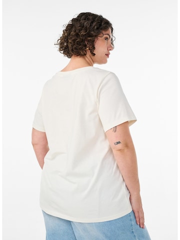 Maglietta 'Mliz' di Zizzi in beige