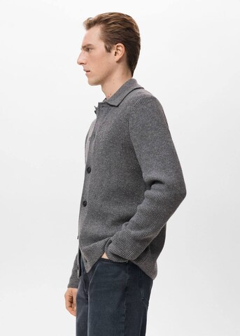 MANGO MAN Strickjacke 'Dina' in Grau