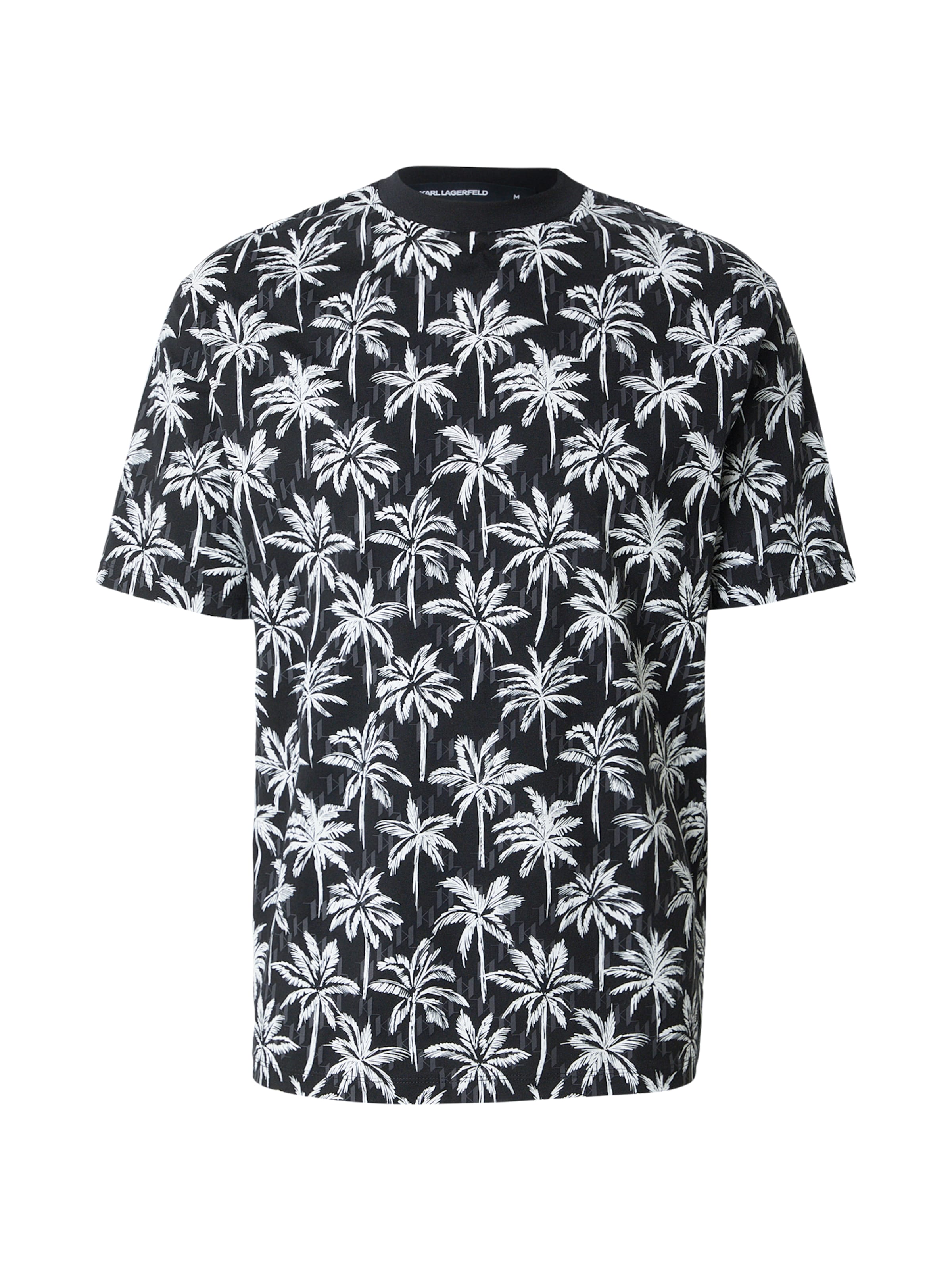 Karl Lagerfeld T-shirt i grå / svart / vit, Produktvy