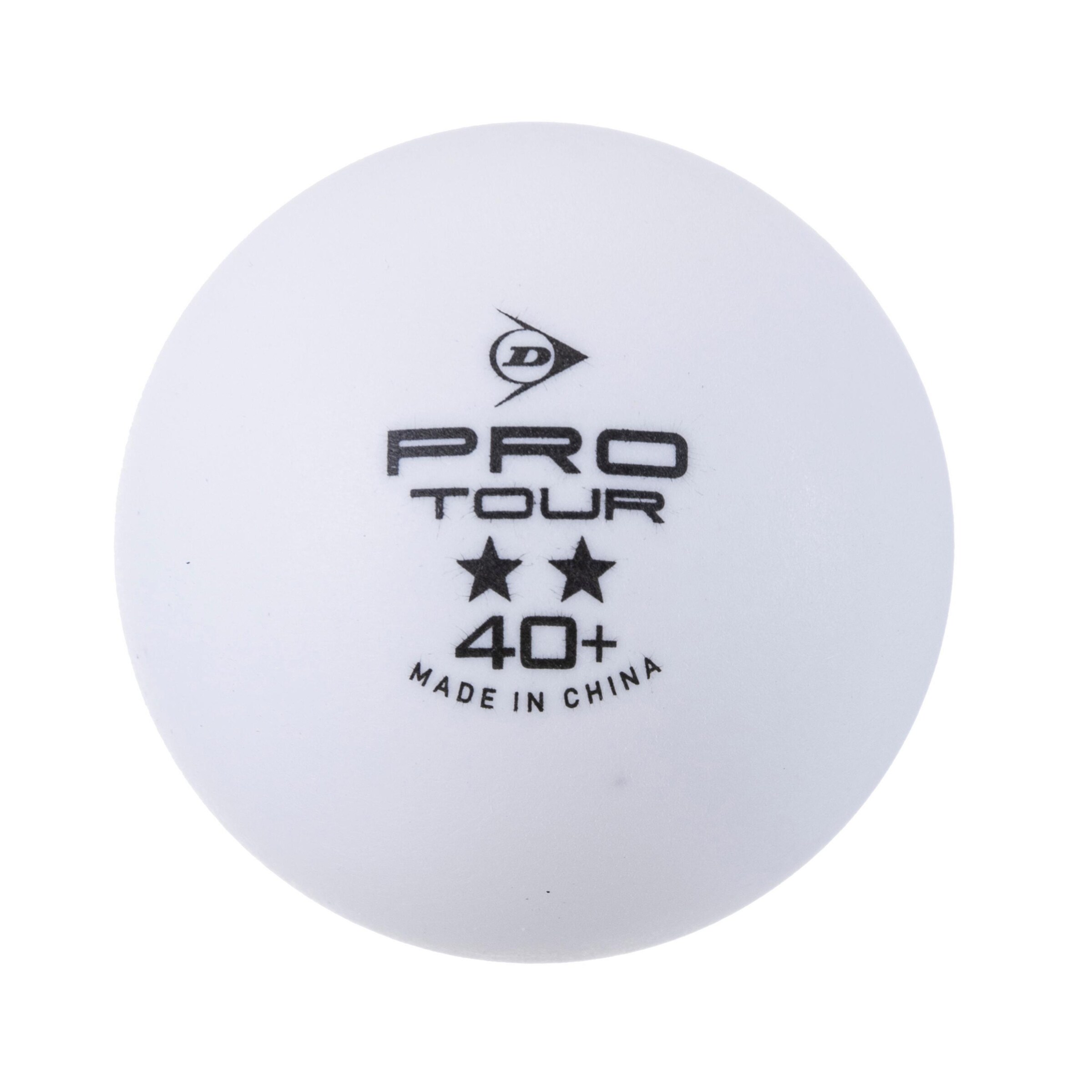 DUNLOP Tischtennisball '40+ Pro Tour' in Weiß: Vorderseite