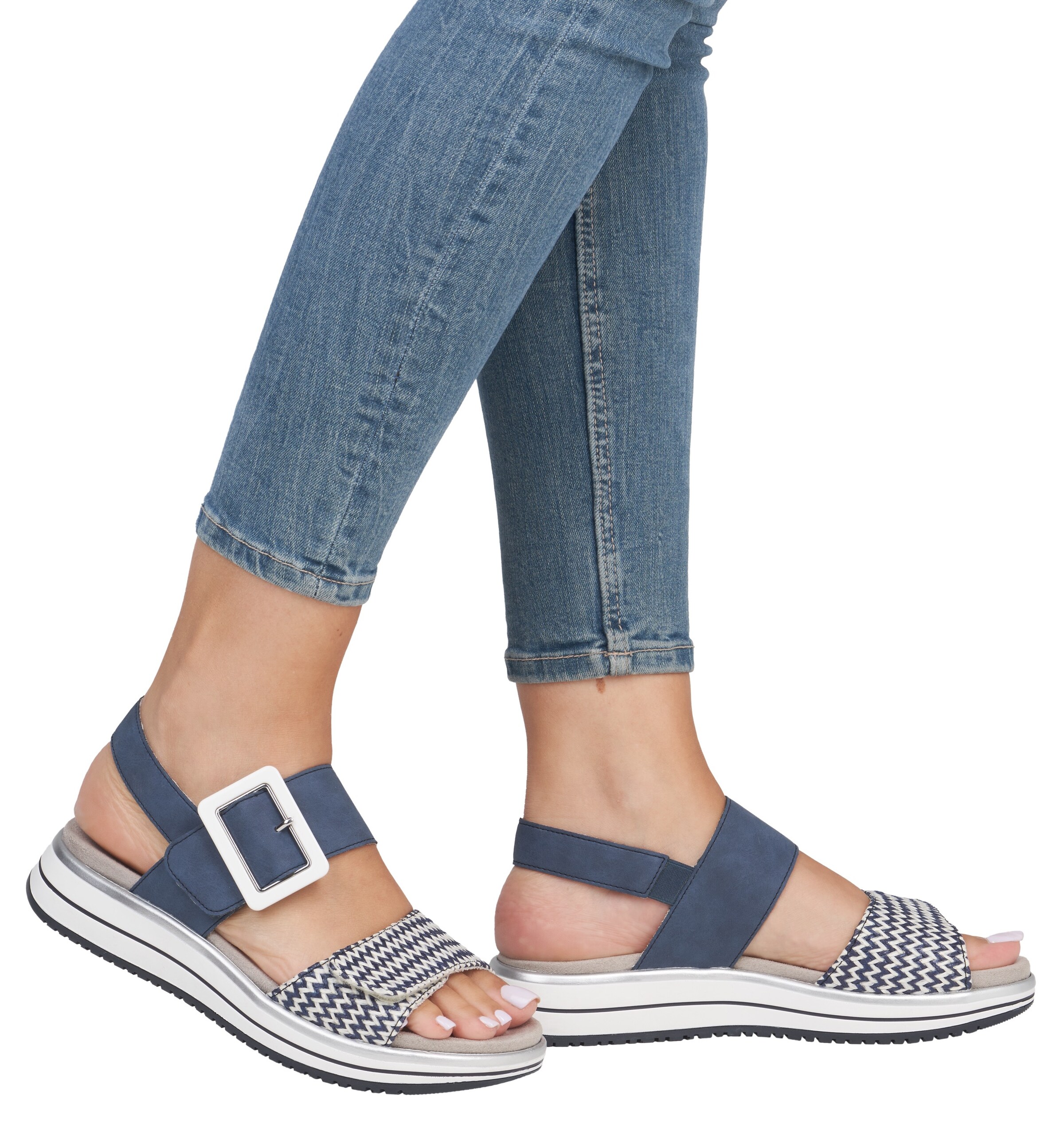 REMONTE Strap Sandals in Blue
